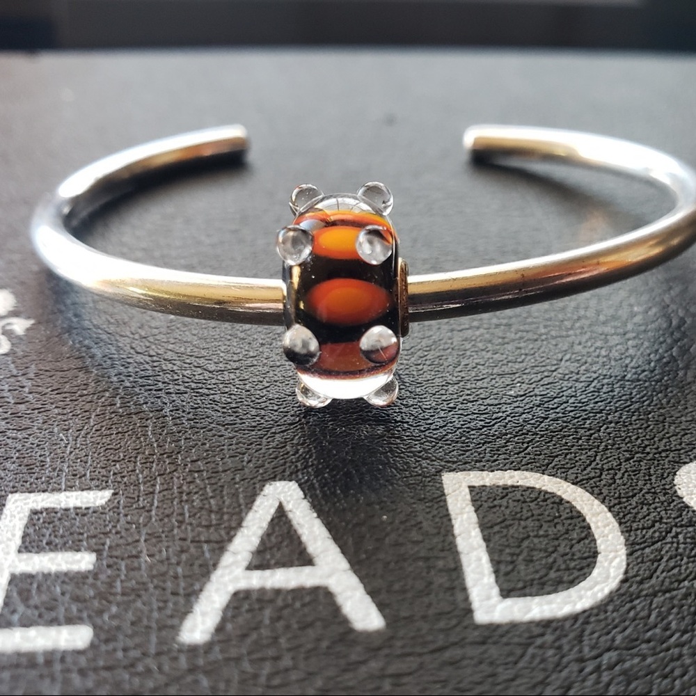 RARE pumpkin 🎃 caterpillar Trollbeads.